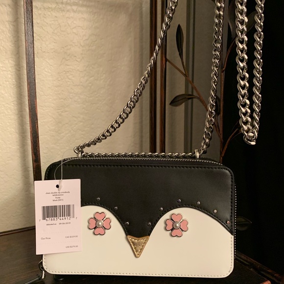 Frosty penguin Kate spade chain zip crossbody - Picture 2 of 8